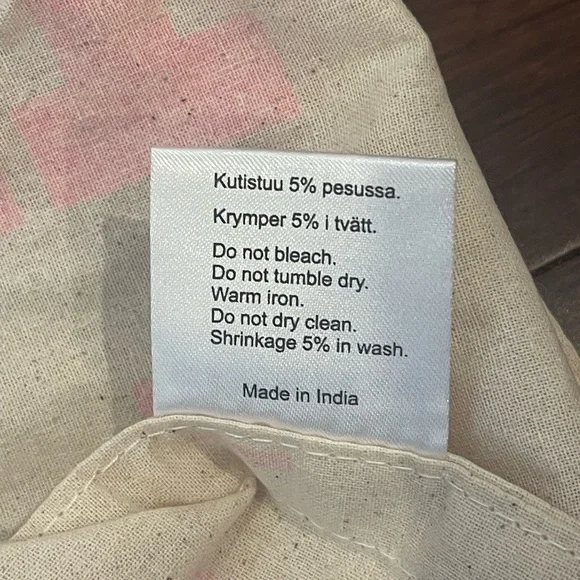 nwot Marimekko Pink and Cream cotton Tote Bag - Picture 9 of 9